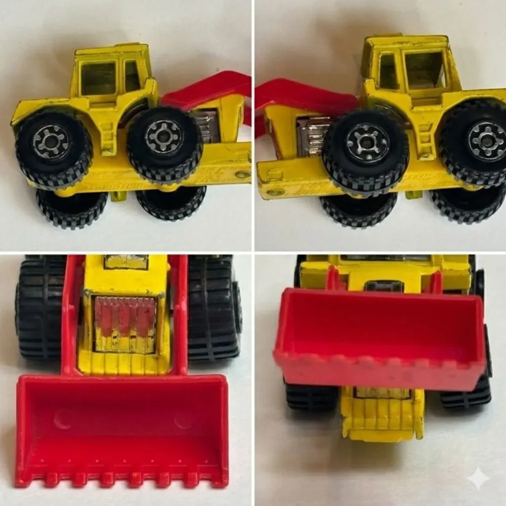 Vintage 1976 Matchbox Lesney England Superfast No 29 Tractor Shovel Yellow Red